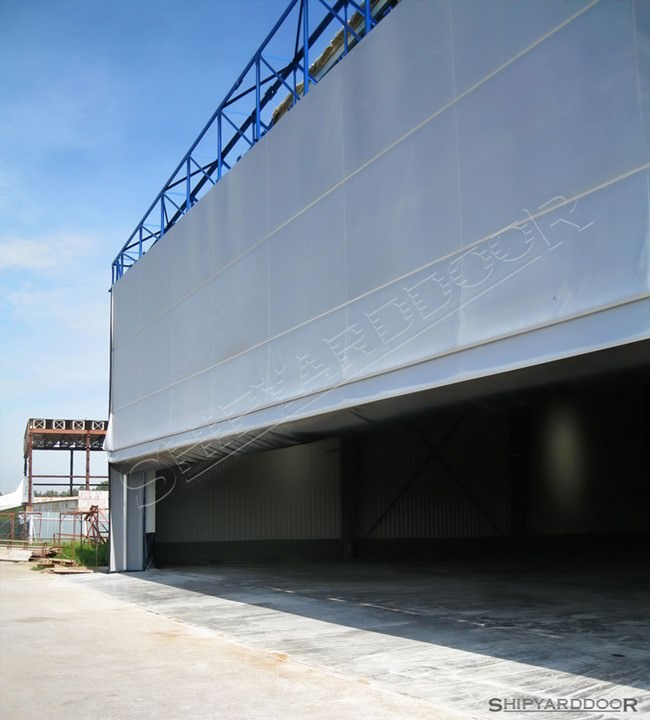 fabric hangar door